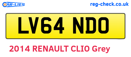 LV64NDO are the vehicle registration plates.