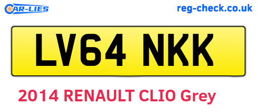 LV64NKK are the vehicle registration plates.