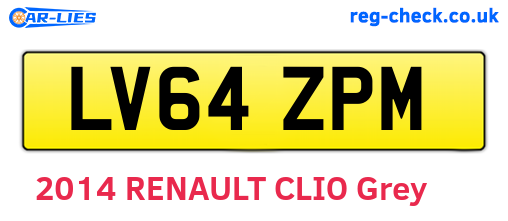 LV64ZPM are the vehicle registration plates.