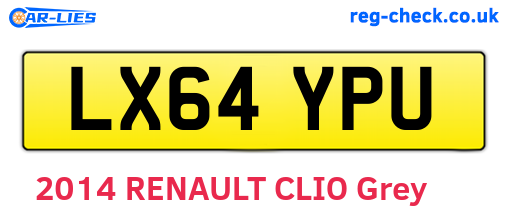 LX64YPU are the vehicle registration plates.