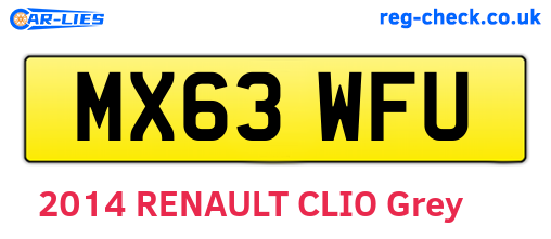 MX63WFU are the vehicle registration plates.