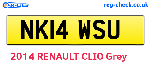 NK14WSU are the vehicle registration plates.
