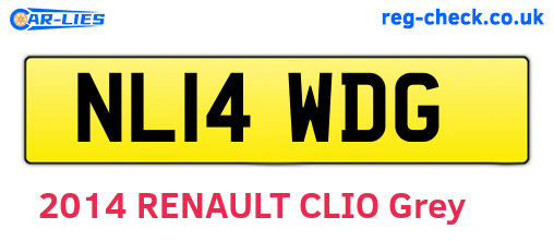 NL14WDG are the vehicle registration plates.
