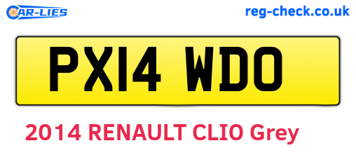 PX14WDO are the vehicle registration plates.