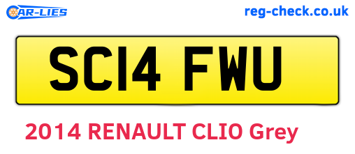SC14FWU are the vehicle registration plates.
