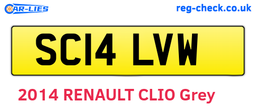 SC14LVW are the vehicle registration plates.