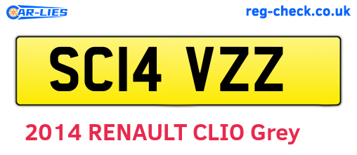 SC14VZZ are the vehicle registration plates.