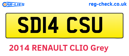 SD14CSU are the vehicle registration plates.