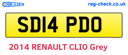 SD14PDO are the vehicle registration plates.