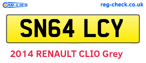 SN64LCY are the vehicle registration plates.
