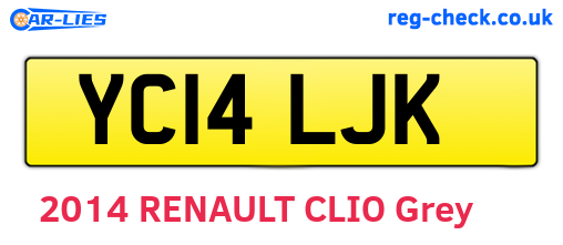 YC14LJK are the vehicle registration plates.