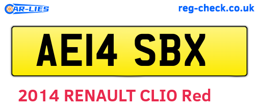 AE14SBX are the vehicle registration plates.