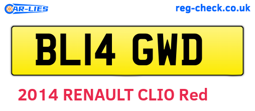 BL14GWD are the vehicle registration plates.