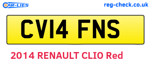 CV14FNS are the vehicle registration plates.