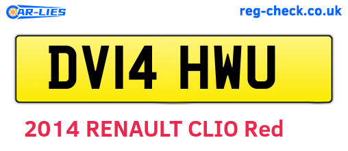 DV14HWU are the vehicle registration plates.