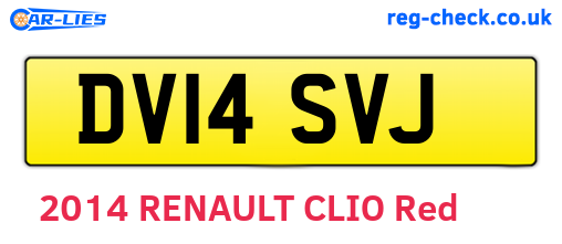 DV14SVJ are the vehicle registration plates.