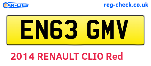 EN63GMV are the vehicle registration plates.