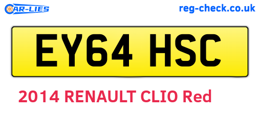 EY64HSC are the vehicle registration plates.