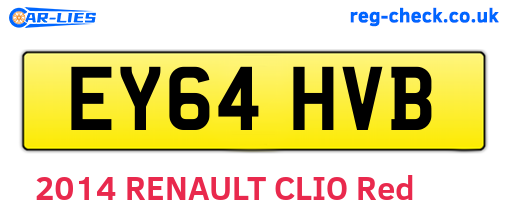EY64HVB are the vehicle registration plates.