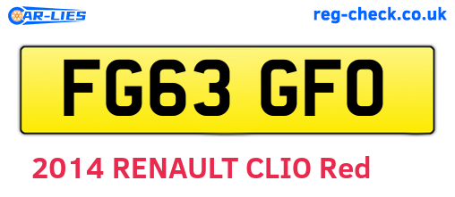 FG63GFO are the vehicle registration plates.
