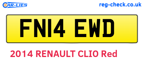 FN14EWD are the vehicle registration plates.