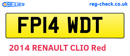 FP14WDT are the vehicle registration plates.