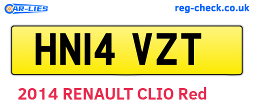 HN14VZT are the vehicle registration plates.