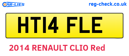 HT14FLE are the vehicle registration plates.