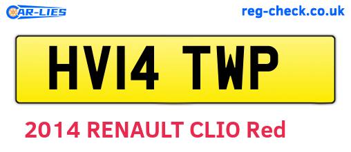 HV14TWP are the vehicle registration plates.