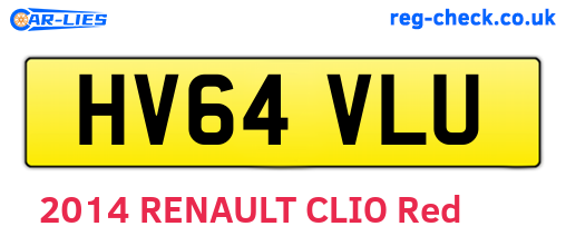 HV64VLU are the vehicle registration plates.