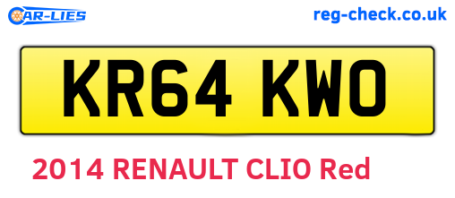 KR64KWO are the vehicle registration plates.