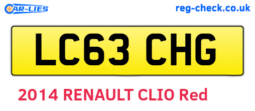 LC63CHG are the vehicle registration plates.