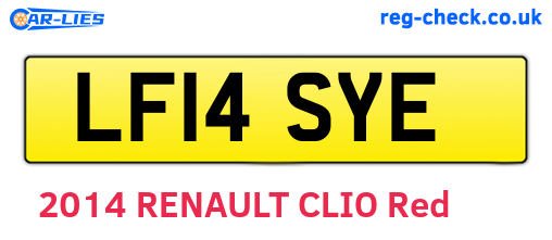 LF14SYE are the vehicle registration plates.