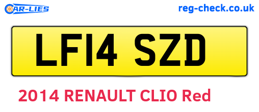 LF14SZD are the vehicle registration plates.