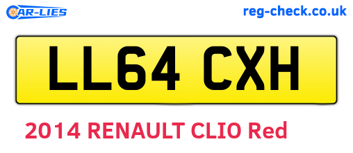LL64CXH are the vehicle registration plates.