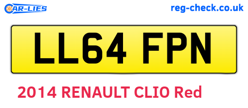 LL64FPN are the vehicle registration plates.