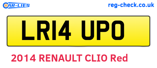 LR14UPO are the vehicle registration plates.