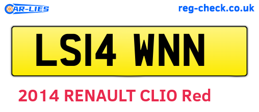 LS14WNN are the vehicle registration plates.
