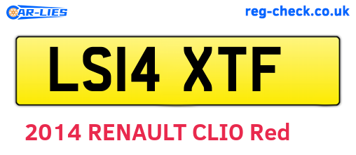 LS14XTF are the vehicle registration plates.