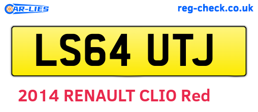 LS64UTJ are the vehicle registration plates.