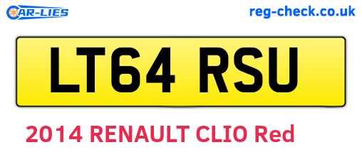 LT64RSU are the vehicle registration plates.