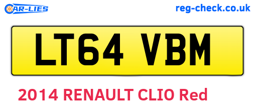 LT64VBM are the vehicle registration plates.