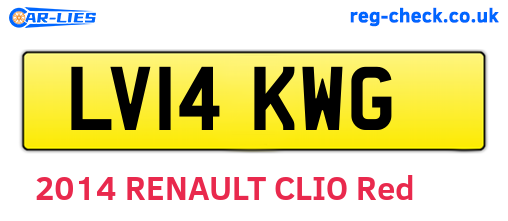 LV14KWG are the vehicle registration plates.