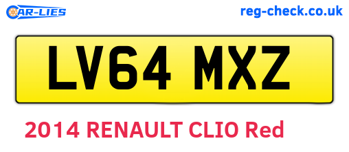 LV64MXZ are the vehicle registration plates.