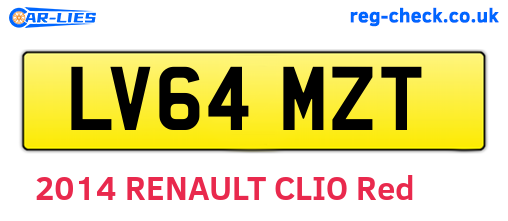 LV64MZT are the vehicle registration plates.