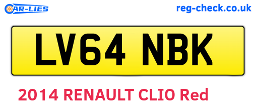 LV64NBK are the vehicle registration plates.