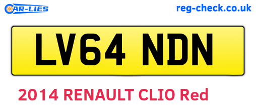 LV64NDN are the vehicle registration plates.