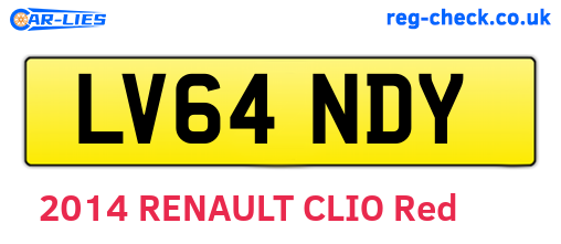 LV64NDY are the vehicle registration plates.