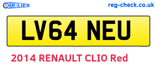 LV64NEU are the vehicle registration plates.