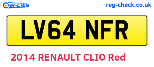 LV64NFR are the vehicle registration plates.